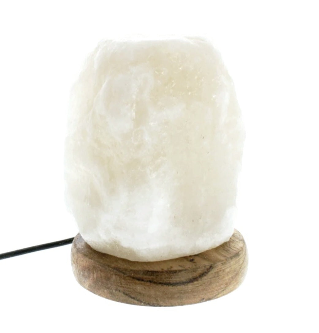 White Himalayan Salt USB Natural Lamp